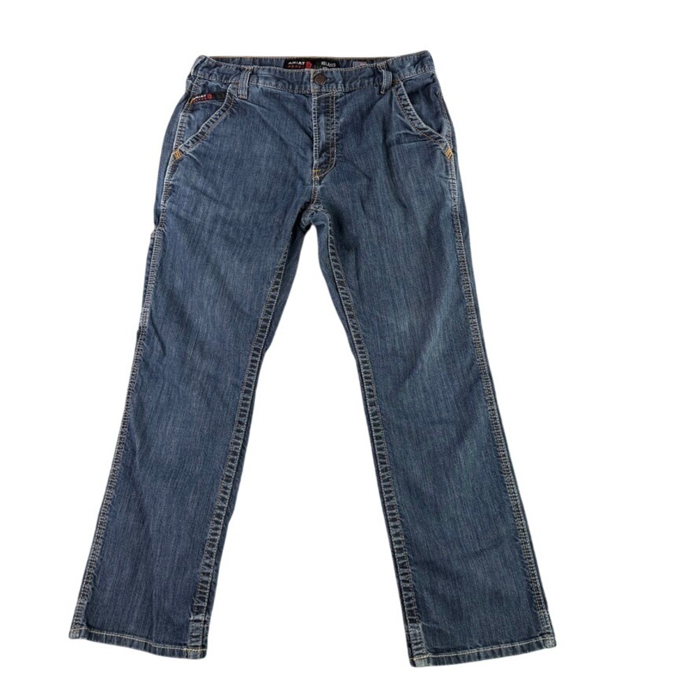 Ariat M4 Relaxed Straight Jeans Mens 34x30 Blue FR Flame Resistant CAT 2 Work